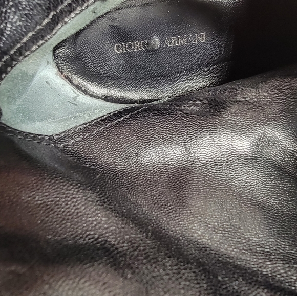 GIORGIO ARMANI black suede heel boots booties 38.5 - Picture 14 of 17